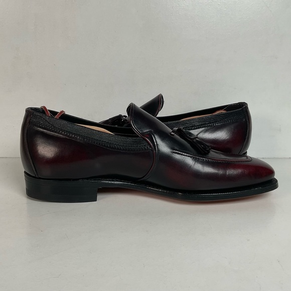 Vintage Johnston Murphy Aristocraft Oxblood Tassel Loafers | USA Made | 9.5 C main image 13